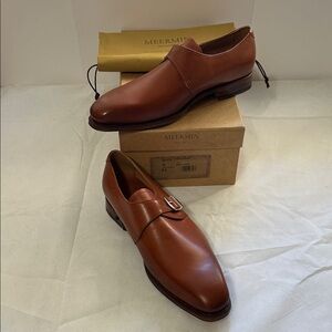 New men’s size 8E Meermin antique copper Brown Leather Shoes style 102175